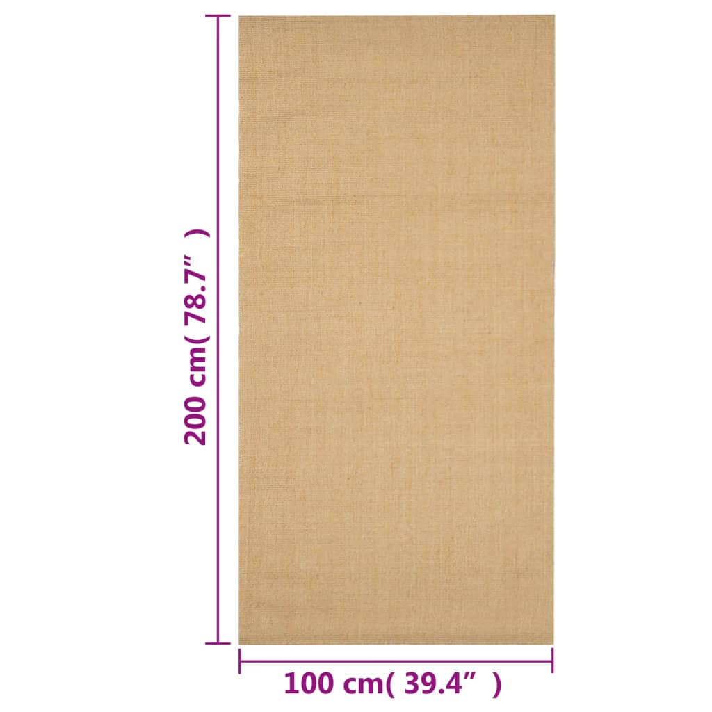 Tepih od prirodnog sisala 100 x 200 cm