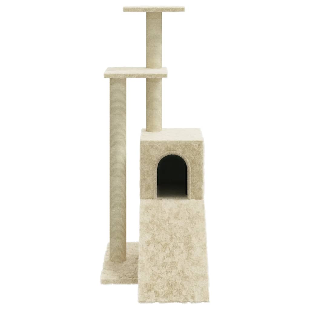Penjalica za mačke sa stupovima za grebanje krem 92 cm