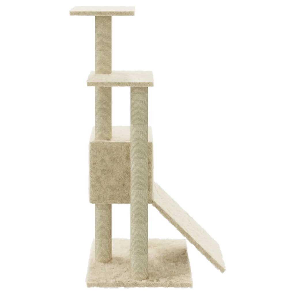 Penjalica za mačke sa stupovima za grebanje krem 92 cm