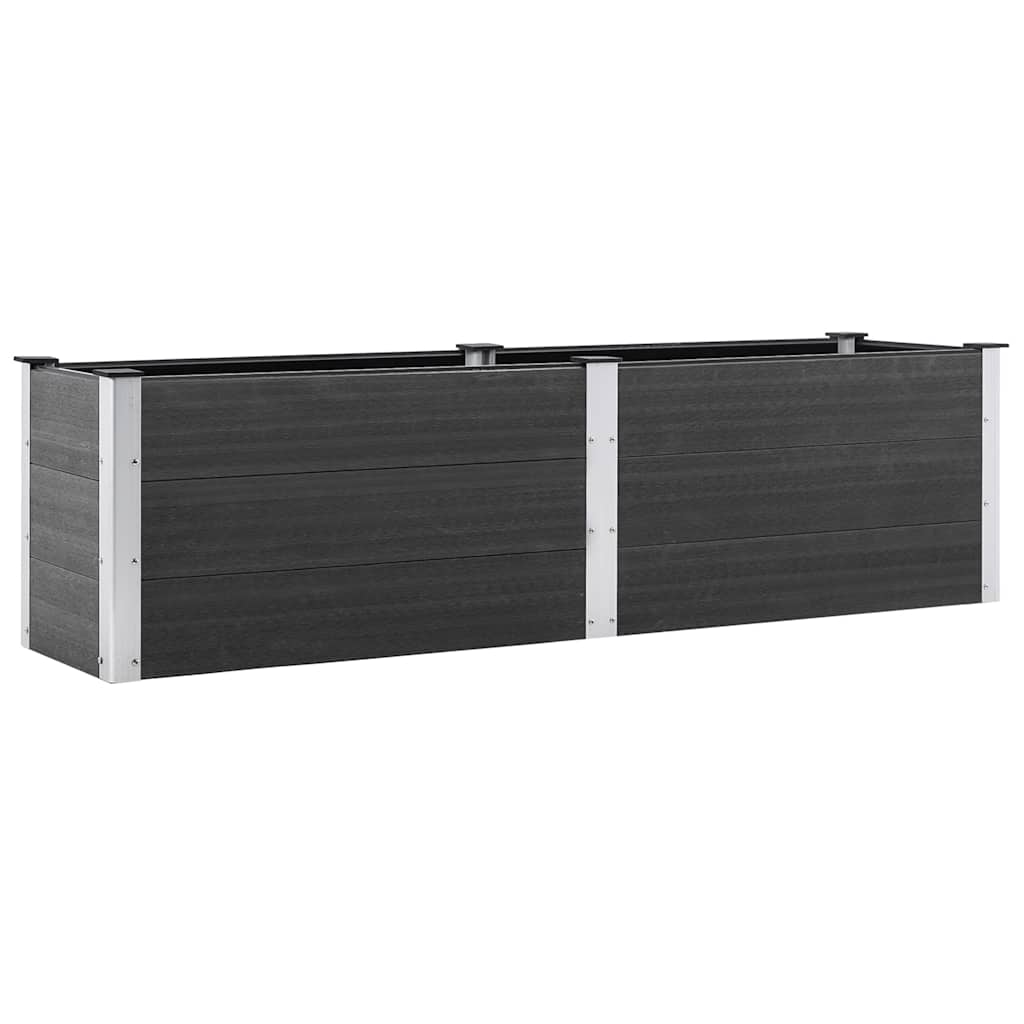 Povišena vrtna gredica 200 x 50 x 54 cm WPC siva