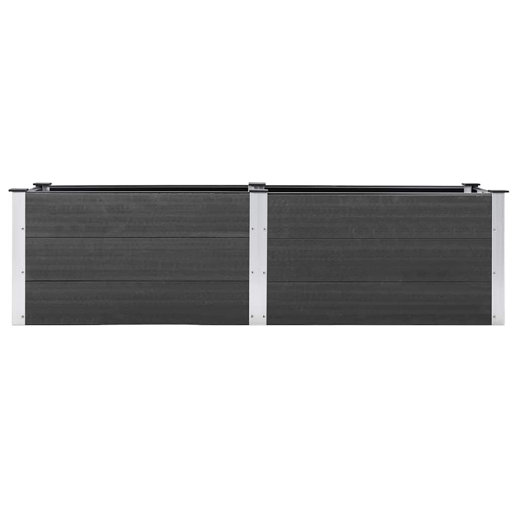 Povišena vrtna gredica 200 x 50 x 54 cm WPC siva