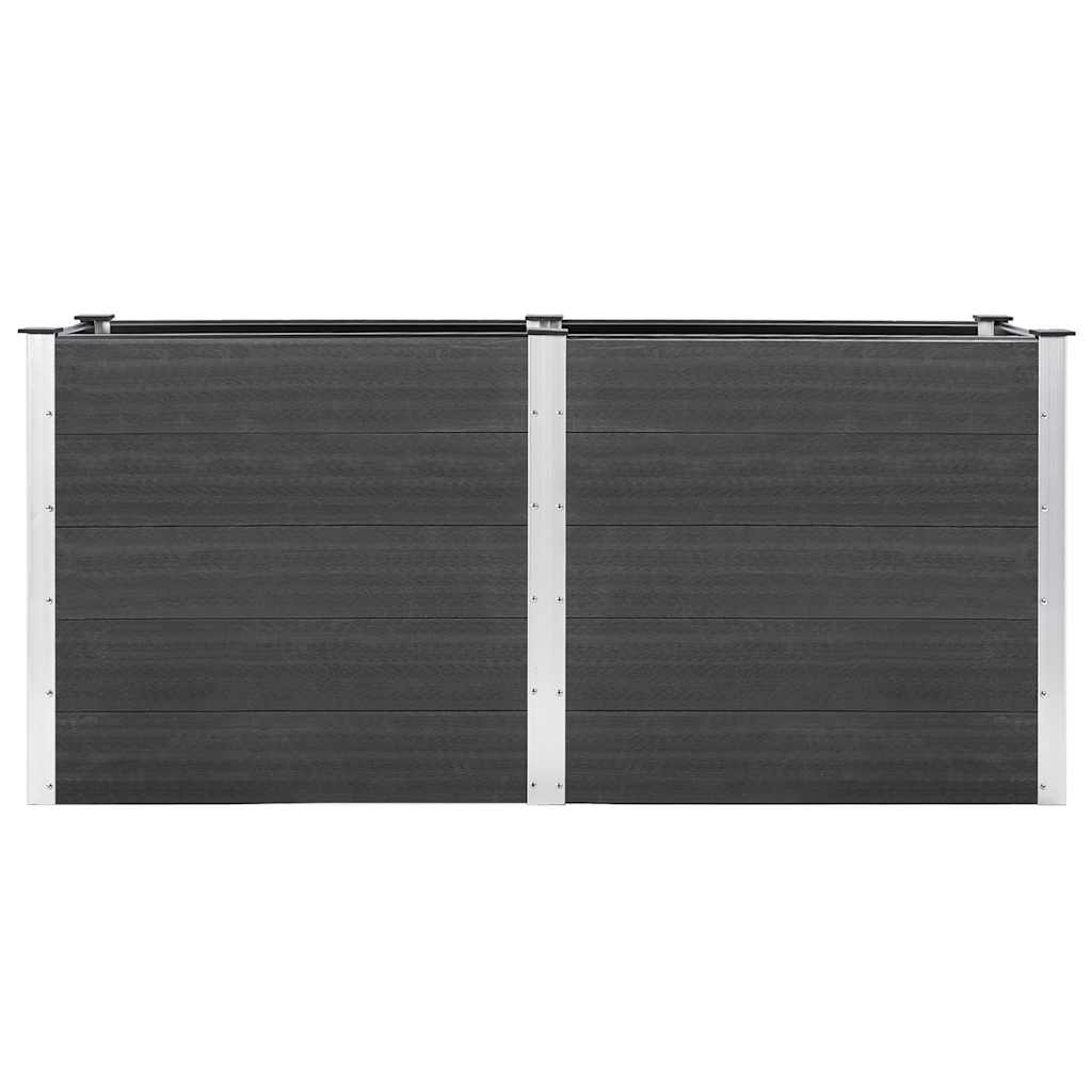 Povišena vrtna gredica 200 x 50 x 91 cm WPC siva