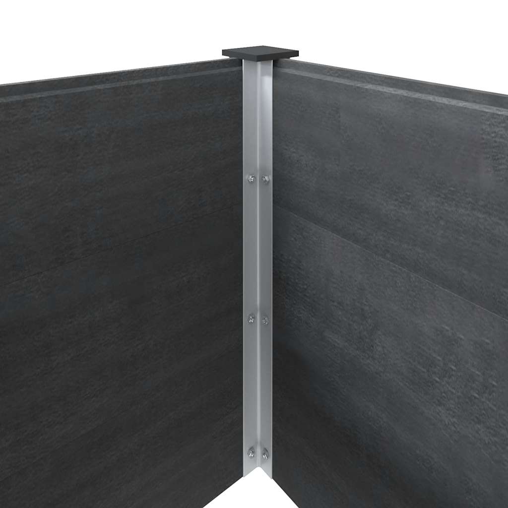 Povišena vrtna gredica 200 x 100 x 54 cm WPC siva