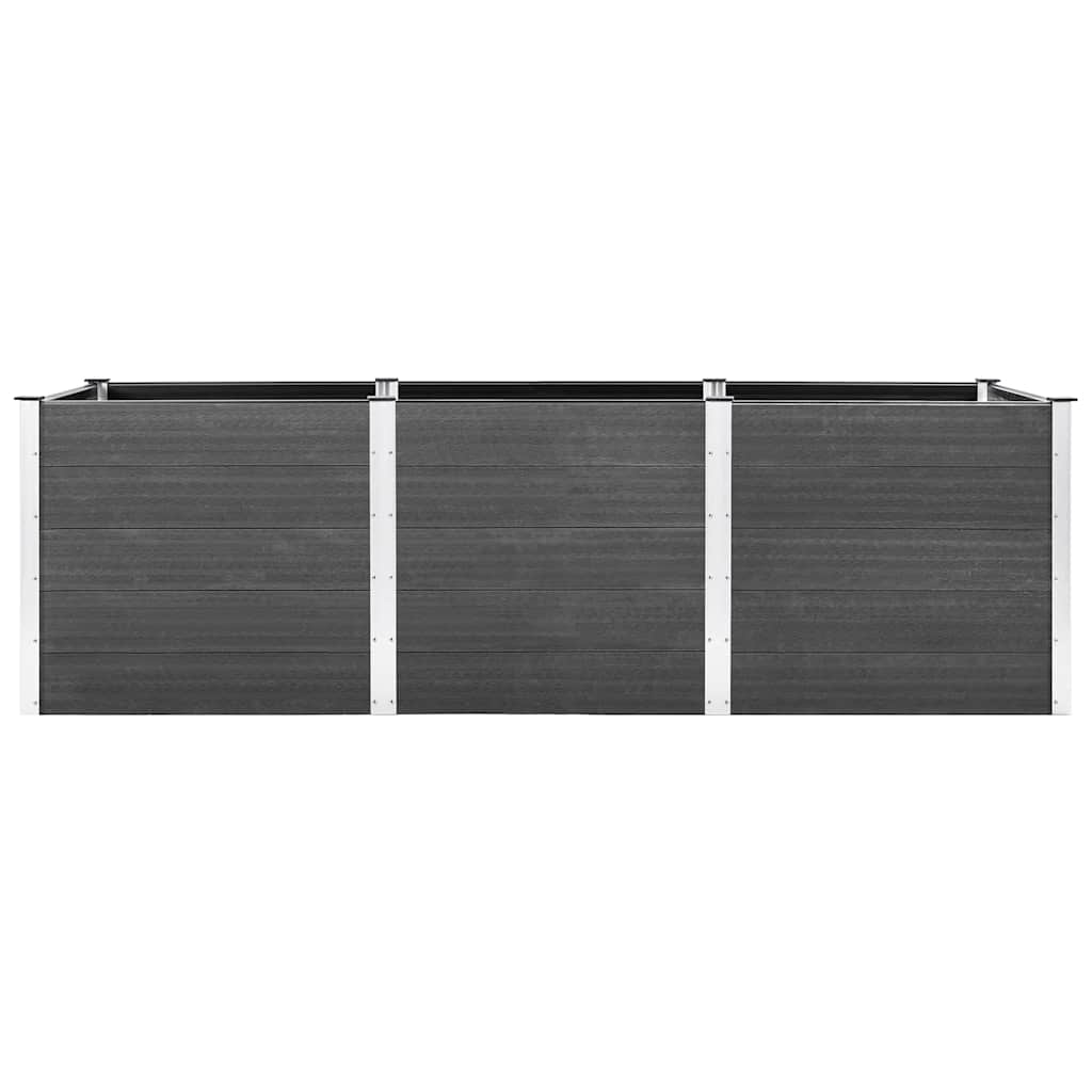 Povišena vrtna gredica 300 x 100 x 91 cm WPC siva