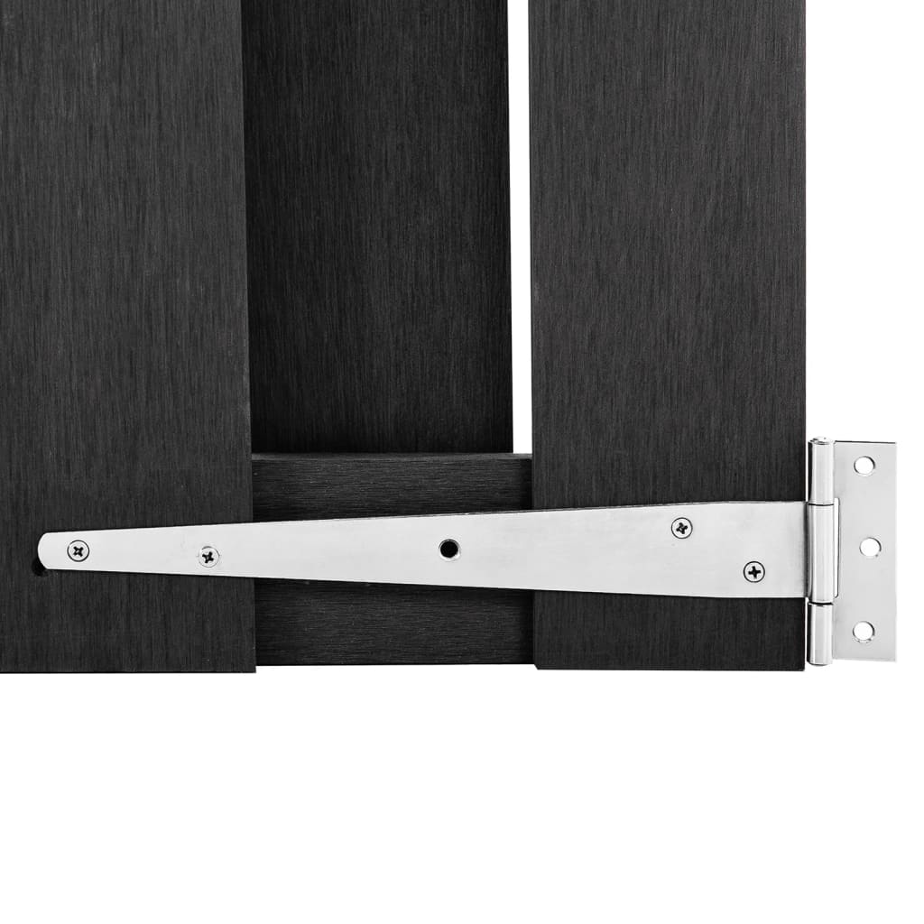 Vrtna vrata od WPC-a 100 x 112 cm siva