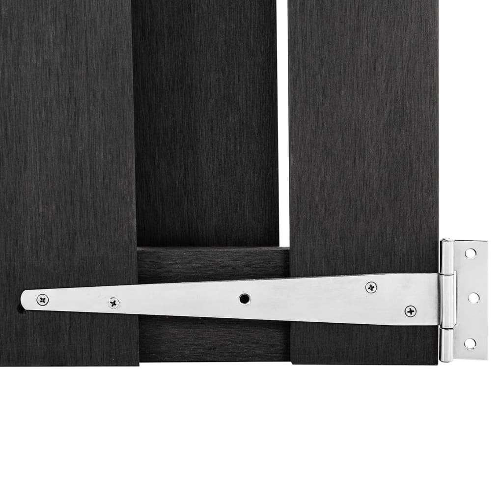 Vrtna vrata od WPC-a 100 x 180 cm siva