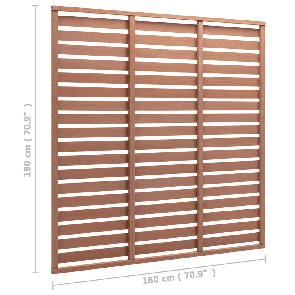 Panel za ogradu WPC 180 x 180 smeđi