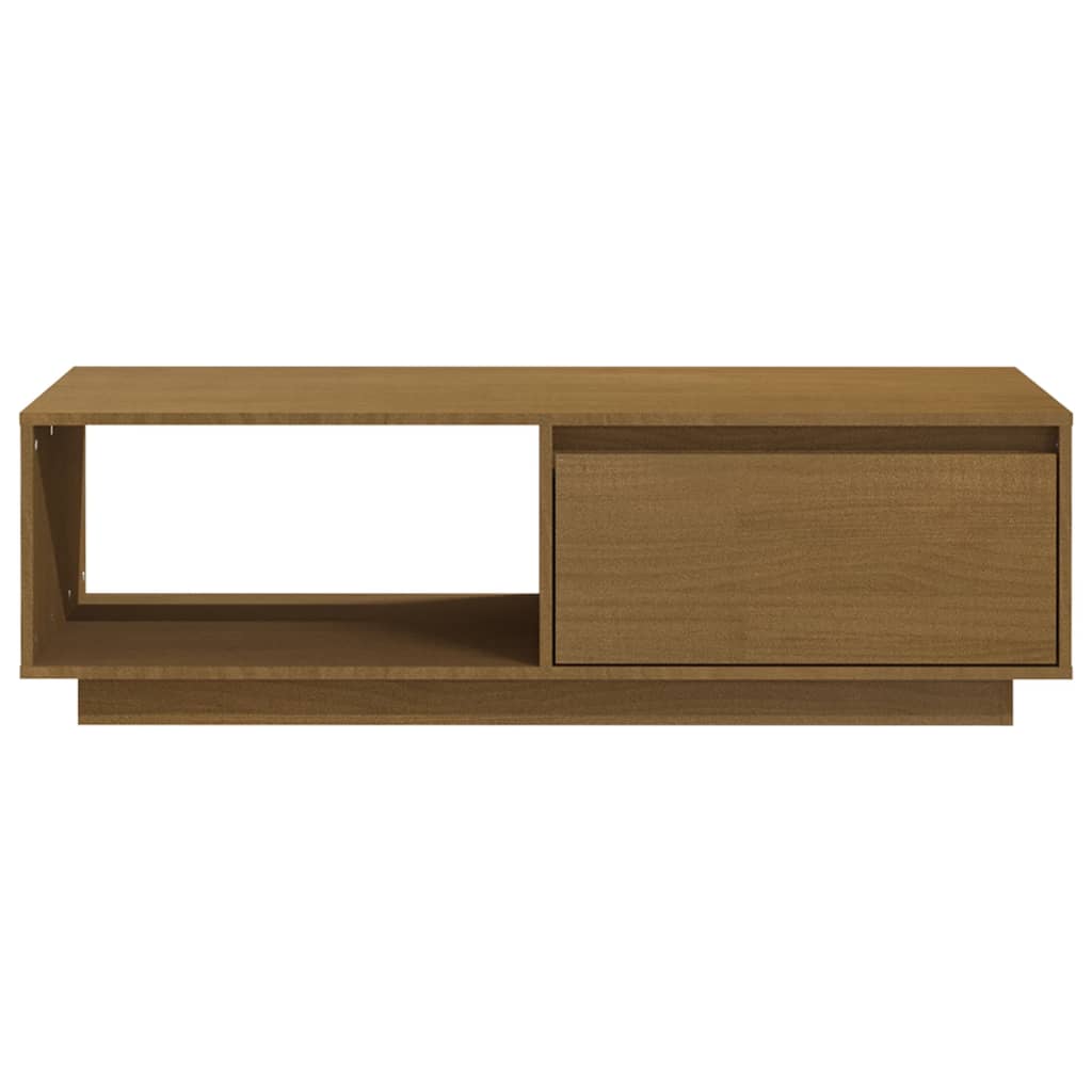 Stolić za kavu boja meda 110 x 50 x 33,5 cm od masivne borovine