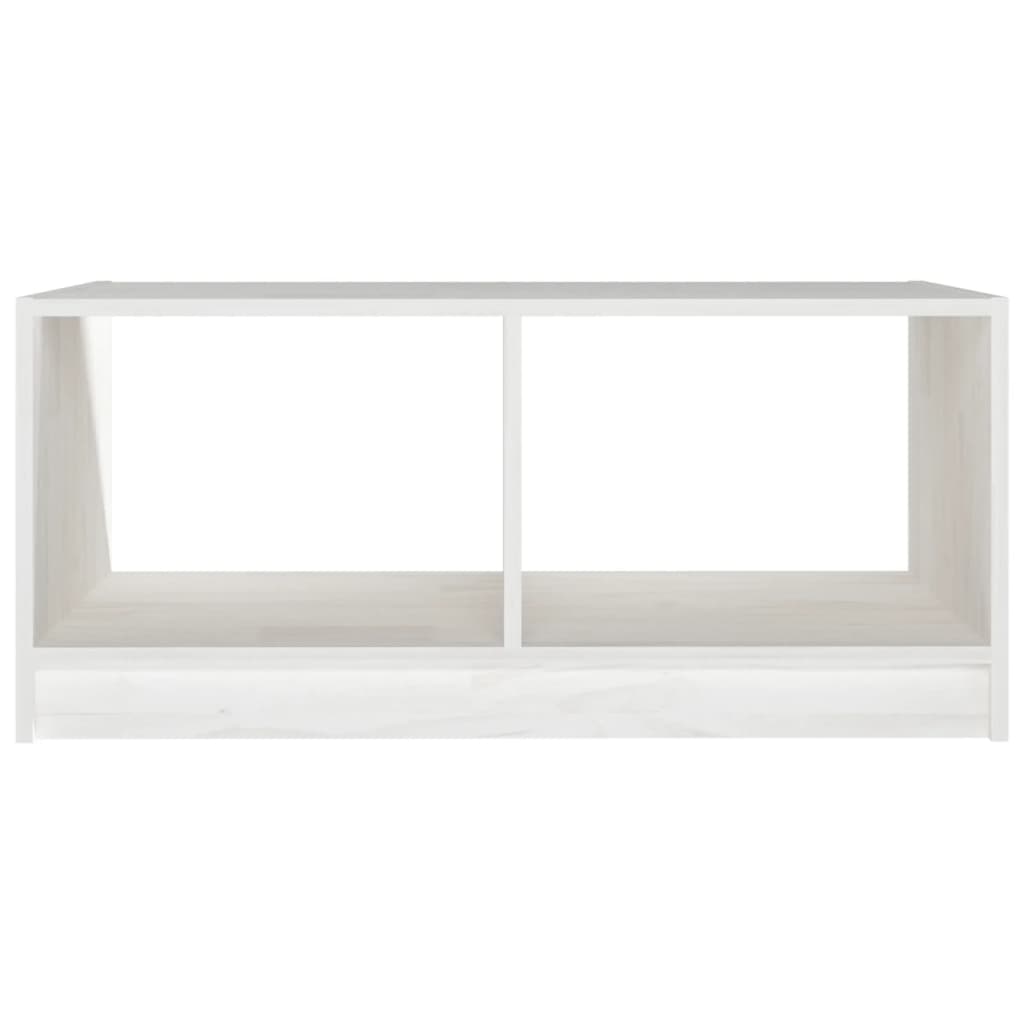 Stolić za kavu bijeli 75 x 50 x 33,5 cm od masivne borovine