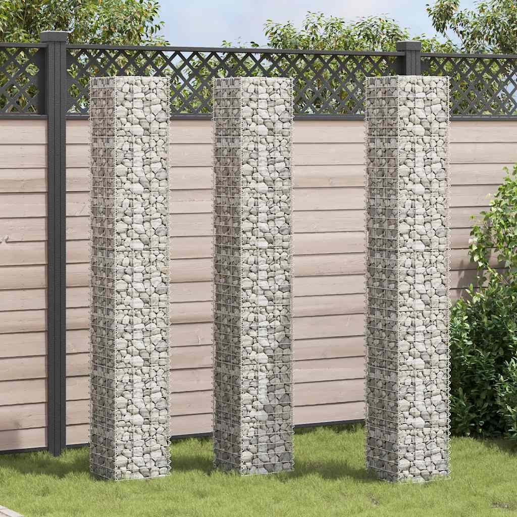 Gabionske povišene gredice 3 kom 30 x 30 x 200 cm željezne