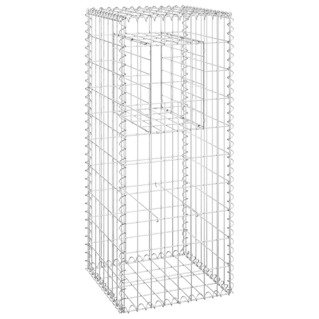 Gabionske stupne košare 2 kom 40 x 40 x 100 cm željezne