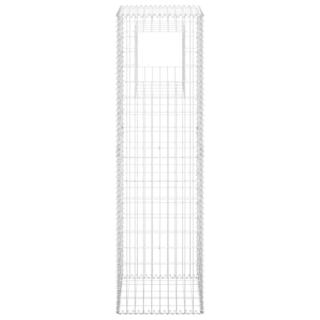 Gabionske stupne košare 2 kom 50 x 50 x 180 cm željezne