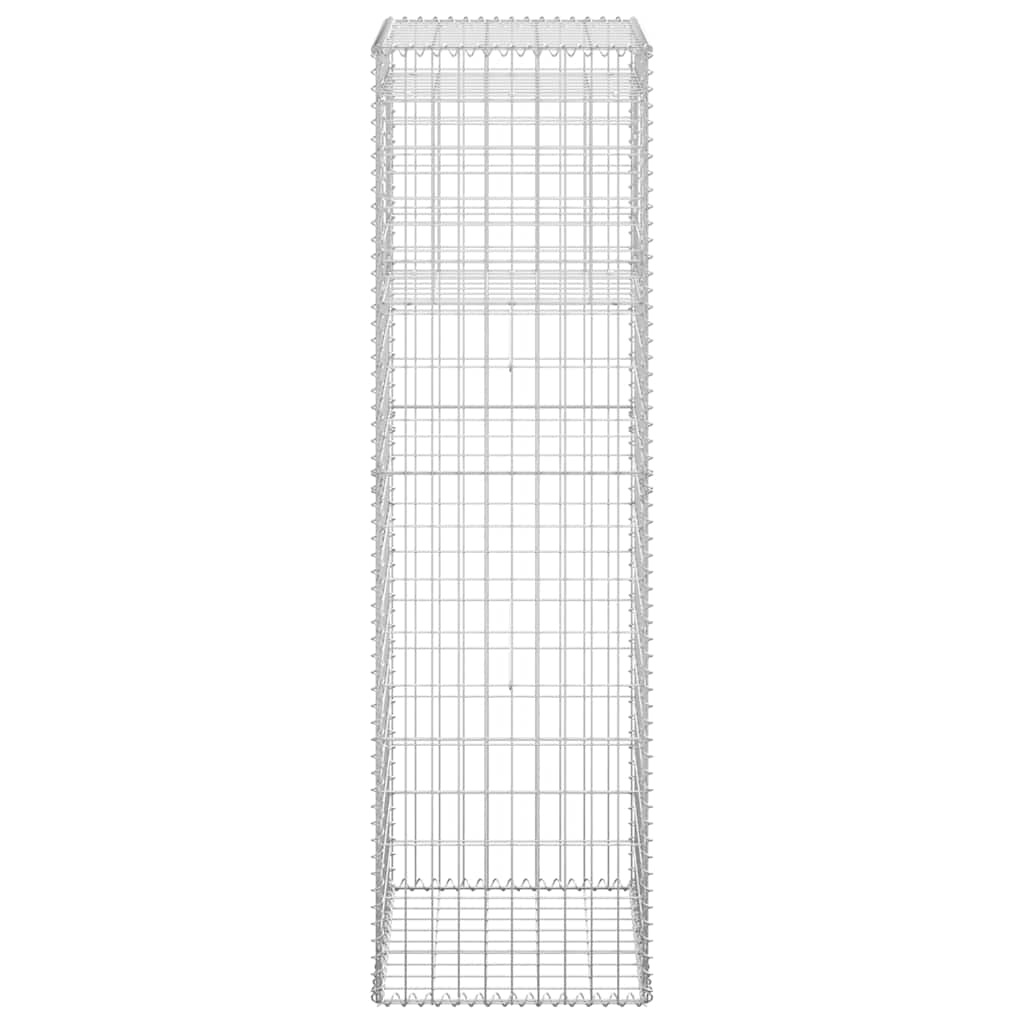 Gabionske stupne košare 2 kom 50 x 50 x 180 cm željezne