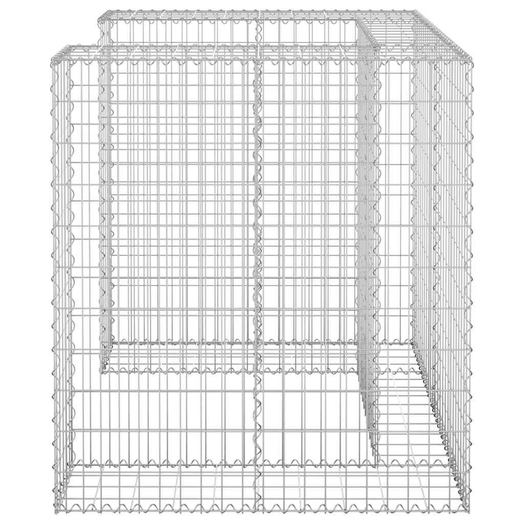 Gabionski zid za kantu od pocinčanog čelika 110 x 100 x 110 cm