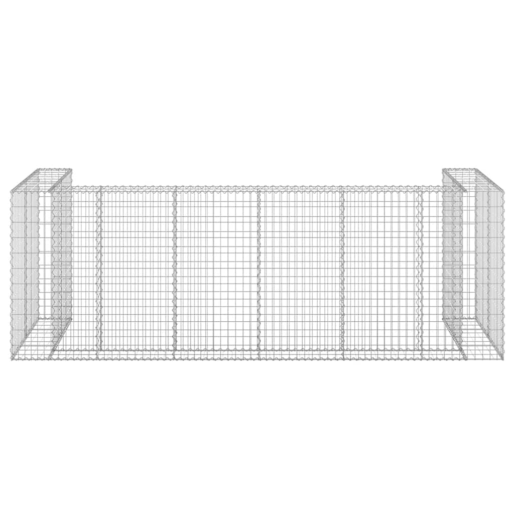 Gabionski zid za kante od pocinčanog čelika 325 x 100 x 110 cm