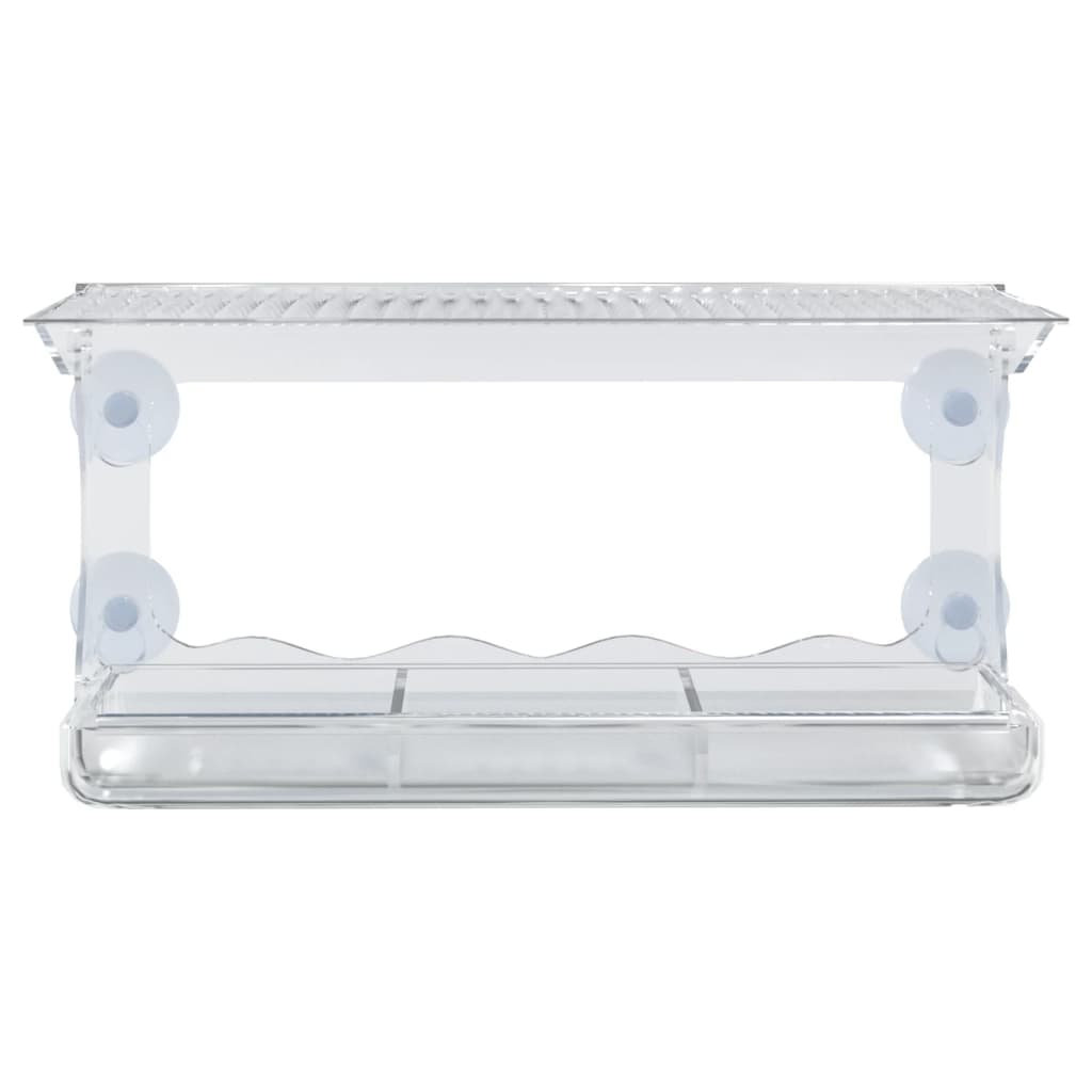 Prozorske hranilice za ptice 2 kom akrilne 30 x 12 x 15 cm