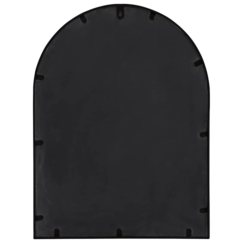 Vrtno ogledalo crno 60 x 45 cm željezno za vanjsku upotrebu