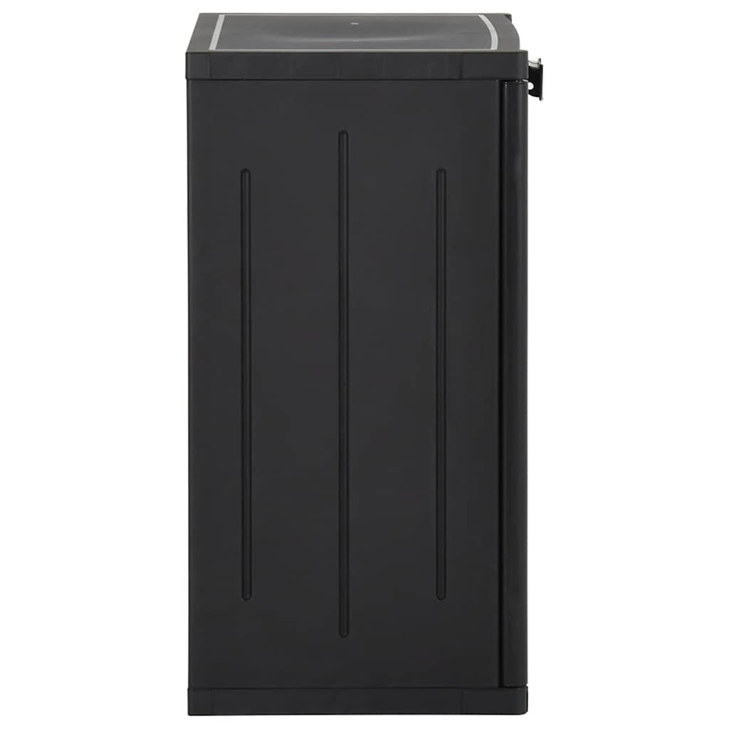 Vrtni ormarić za pohranu crni 65 x 45 x 88 cm PP ratan