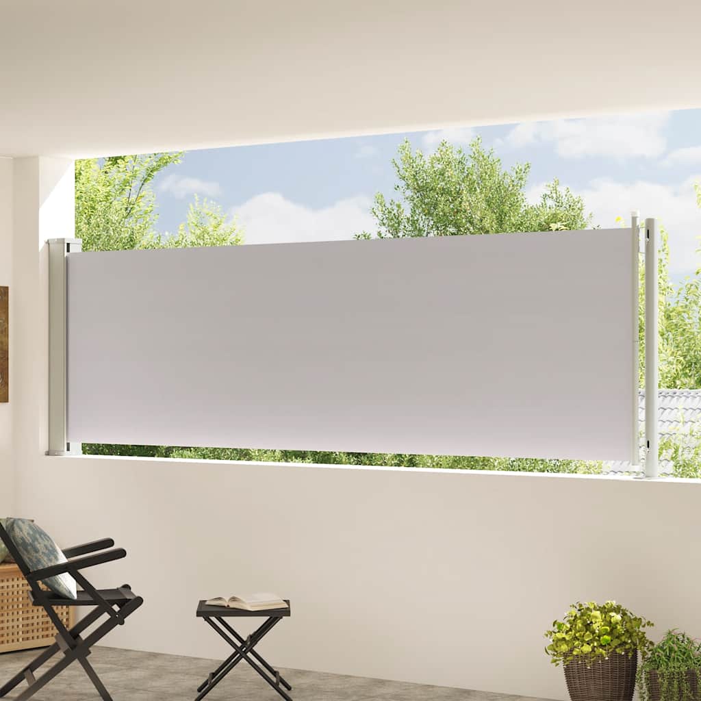 Uvlačiva bočna tenda za terasu 117 x 600 cm siva