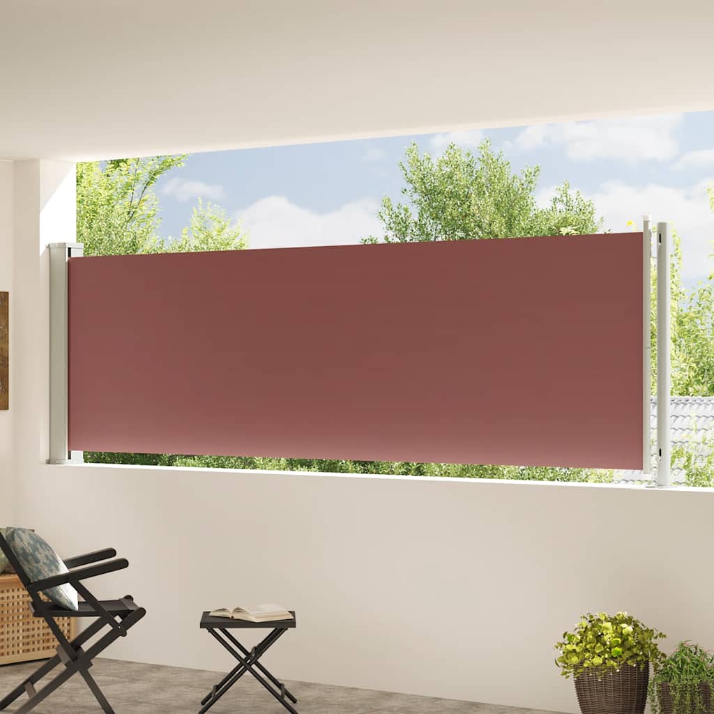 Uvlačiva bočna tenda za terasu 117 x 600 cm smeđa