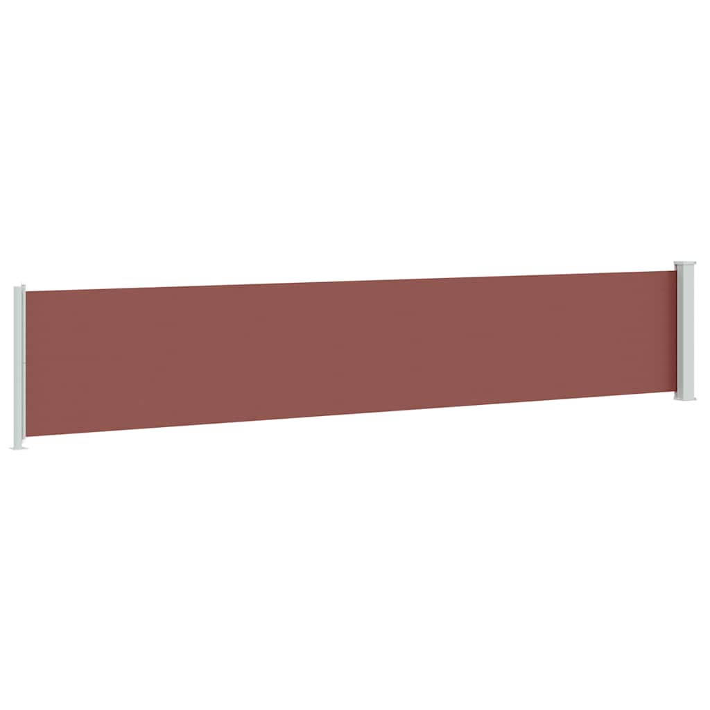 Uvlačiva bočna tenda za terasu 117 x 600 cm smeđa