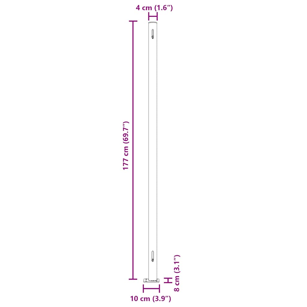 Uvlačiva bočna tenda za terasu 180 x 600 cm krem