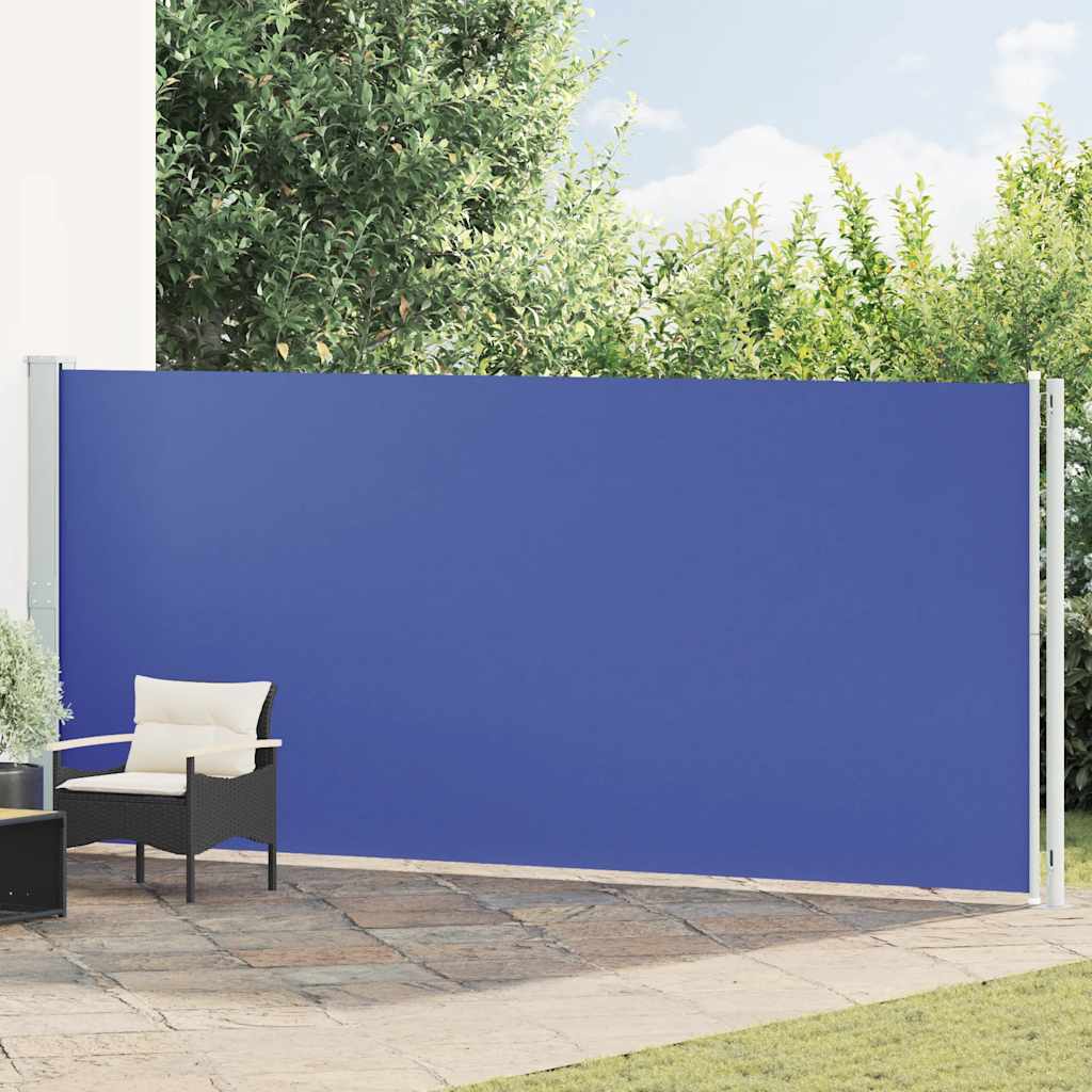 Uvlačiva bočna tenda za terasu 180 x 600 cm plava