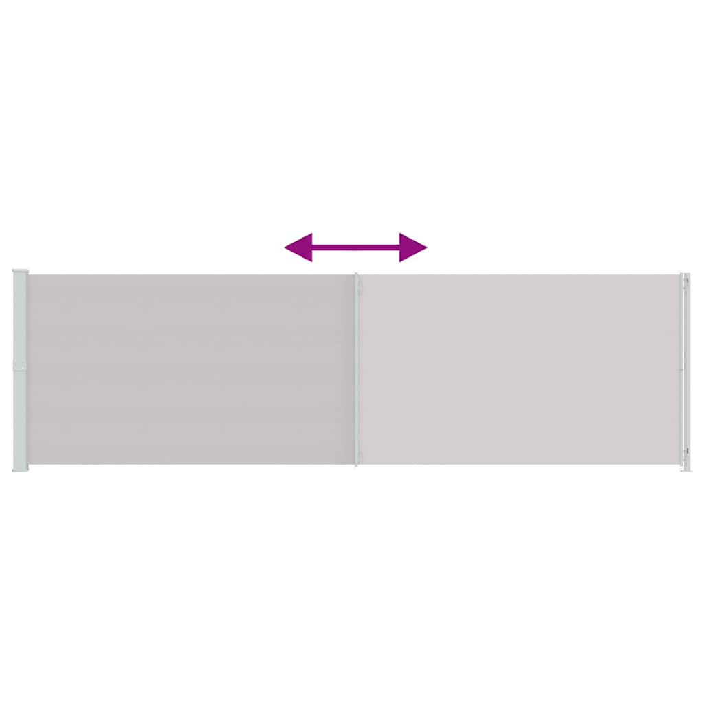 Uvlačiva bočna tenda za terasu 180 x 600 cm siva