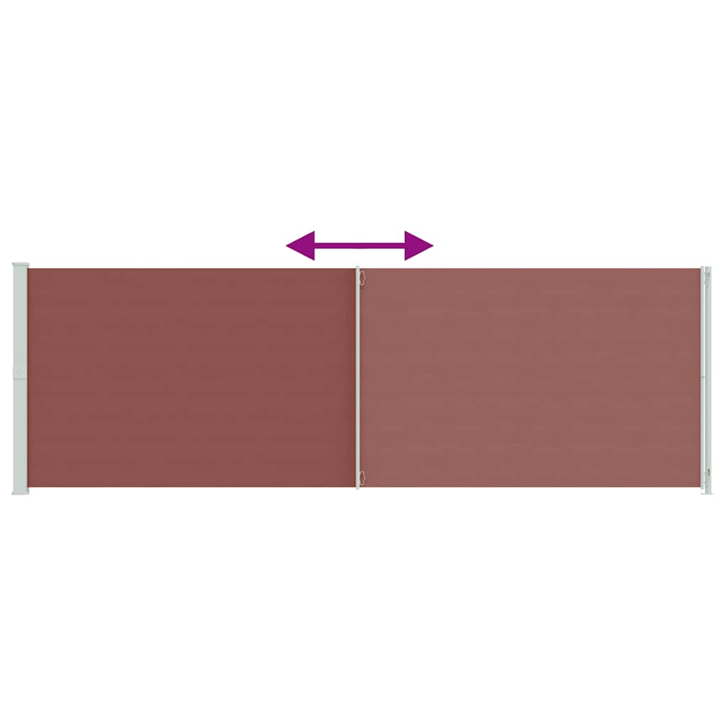 Uvlačiva bočna tenda za terasu 200 x 600 cm smeđa