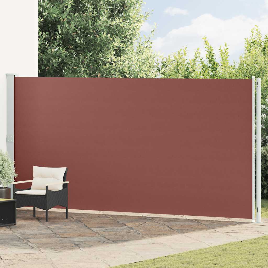 Uvlačiva bočna tenda za terasu 200 x 600 cm smeđa