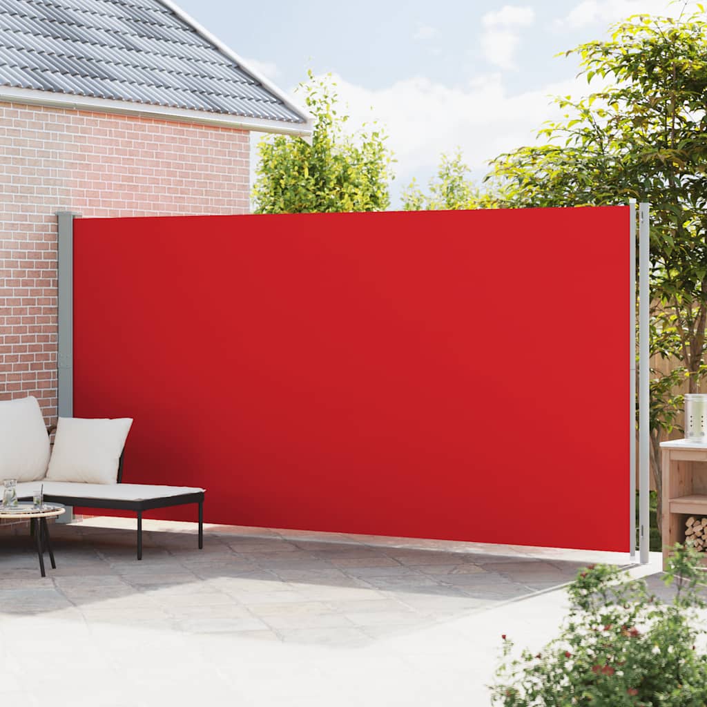 Uvlačiva bočna tenda za terasu 220 x 600 cm crvena