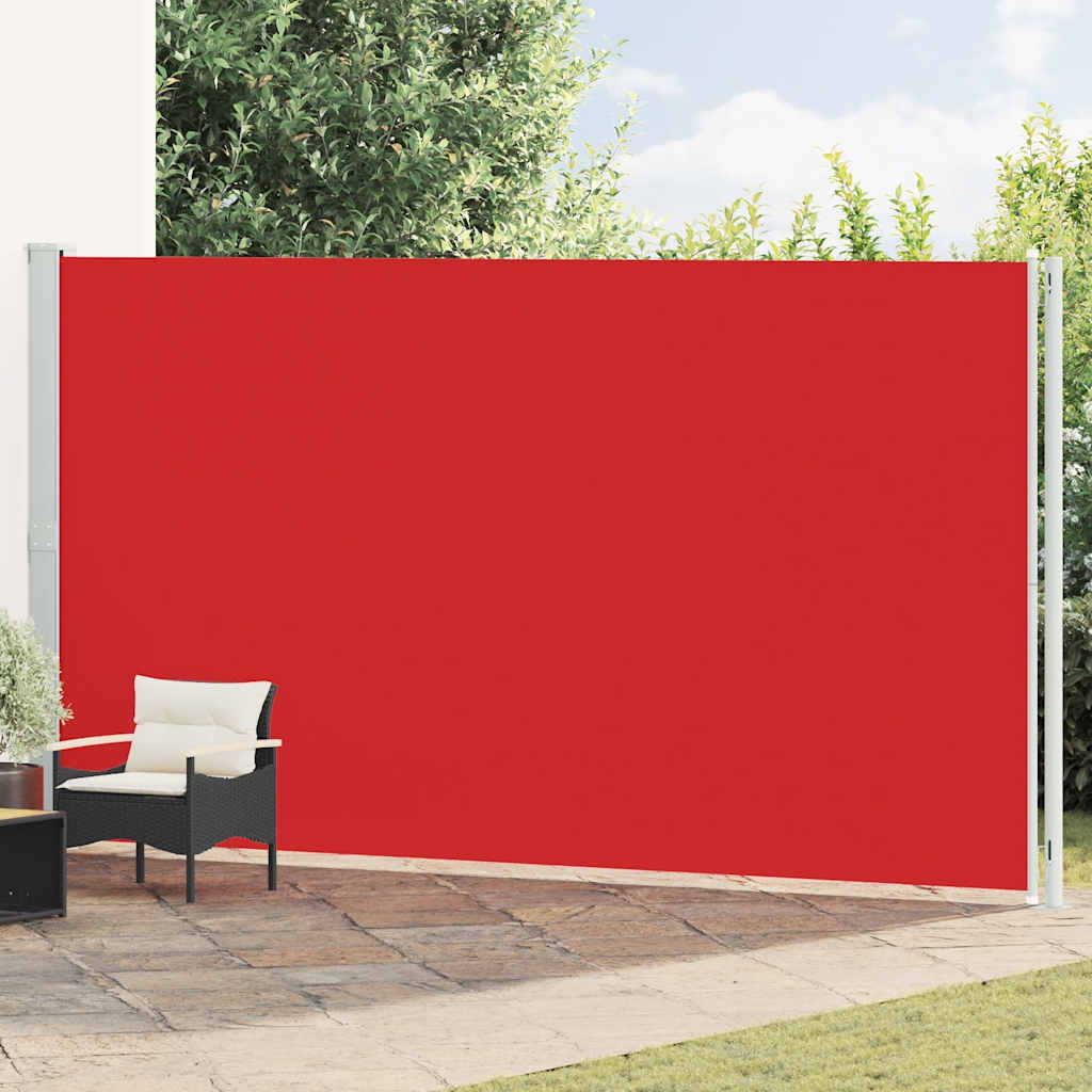 Uvlačiva bočna tenda za terasu 220 x 600 cm crvena