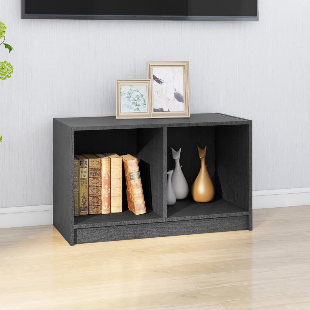 TV ormarić sivi 70 x 33 x 42 cm od masivne borovine