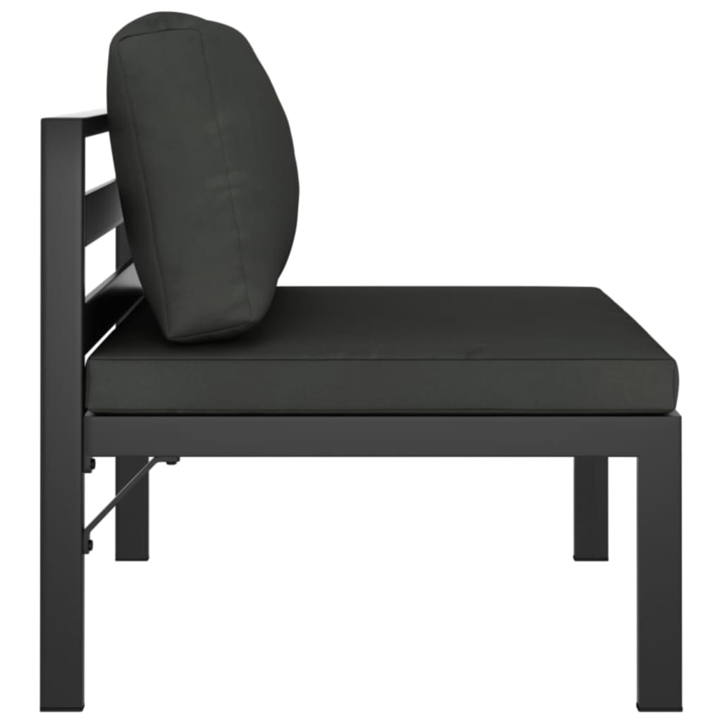 3-dijelni set vrtnih sofa s jastucima aluminijski antracit