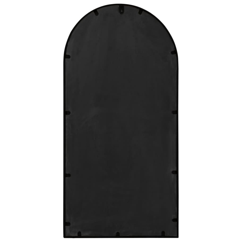 Ogledalo crno 90 x 45 cm željezno za unutarnju upotrebu