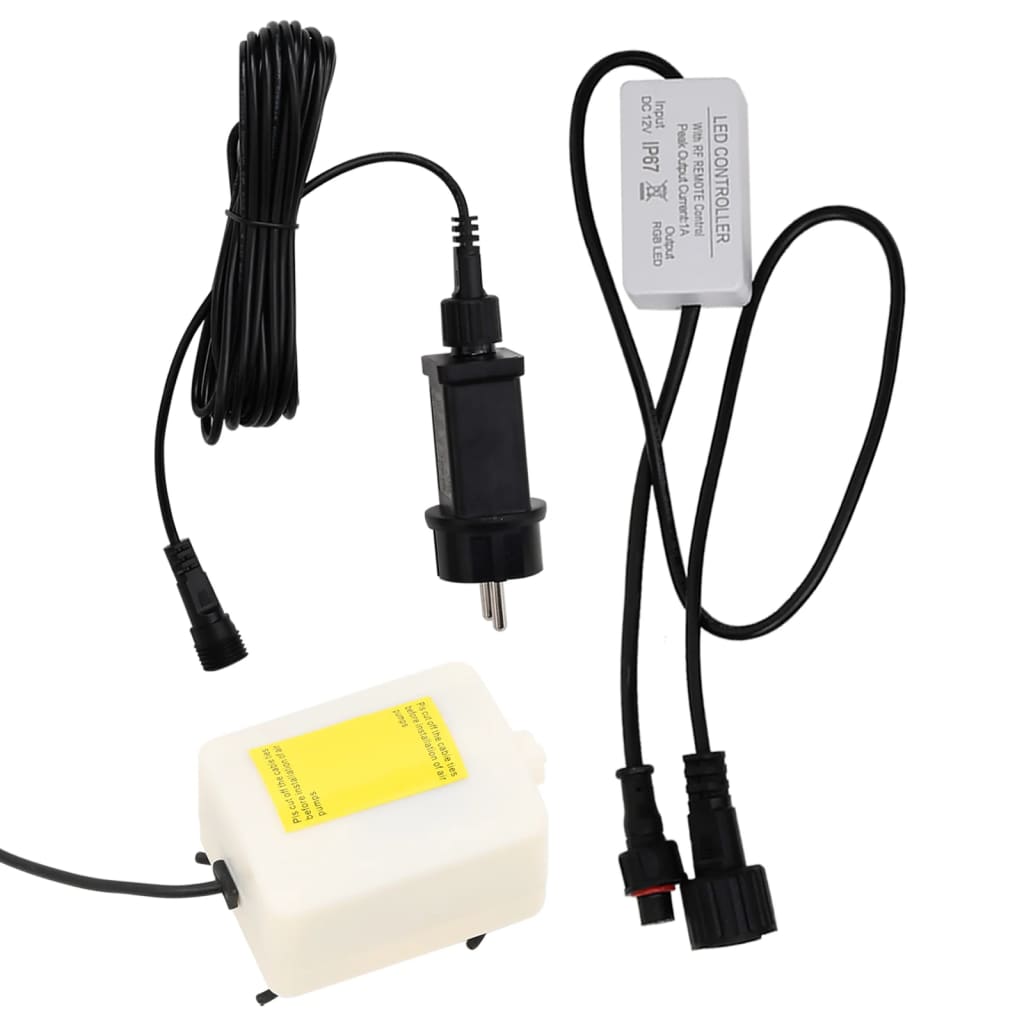Stup s mjehurićima s RGB LED nehrđajući čelik i akril 110 cm