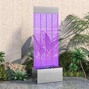 Stup s mjehurićima s RGB LED nehrđajući čelik i akril 110 cm