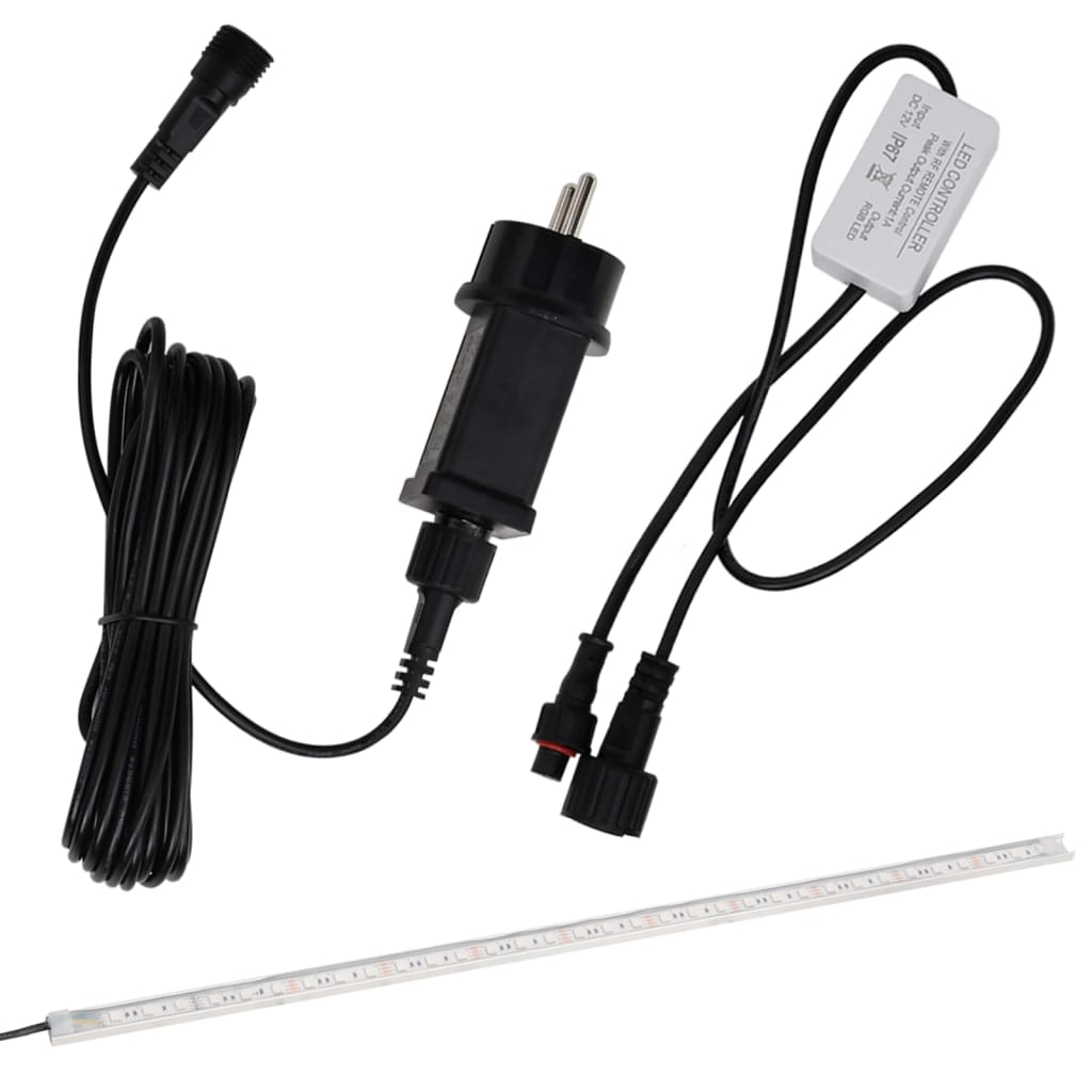 Prelijevajući vodopad RGB LED od nehrđajućeg čelika 30 cm