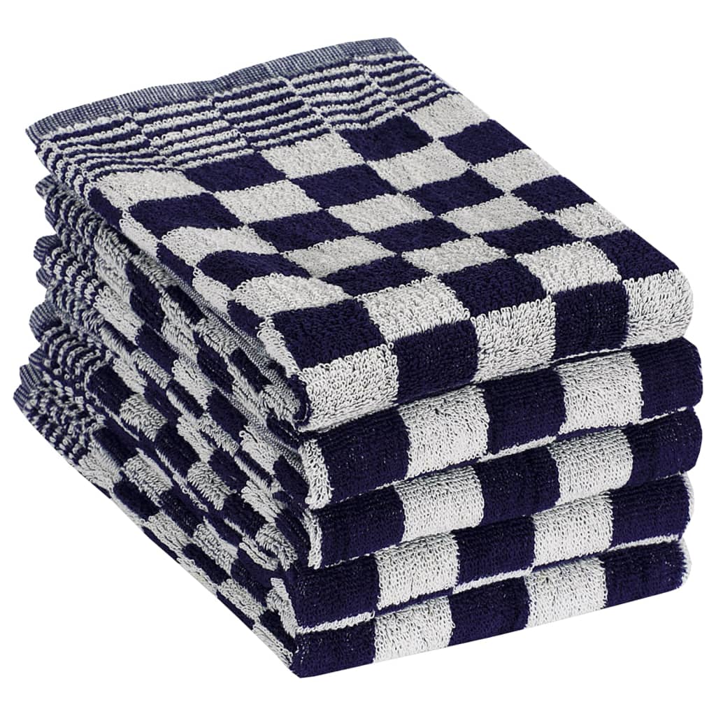 Set ručnika od 10 komada plavo-bijeli pamučni