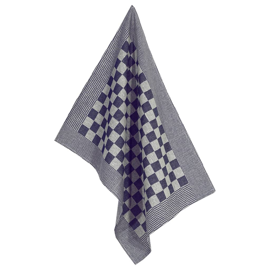 Set ručnika od 10 komada plavo-bijeli pamučni