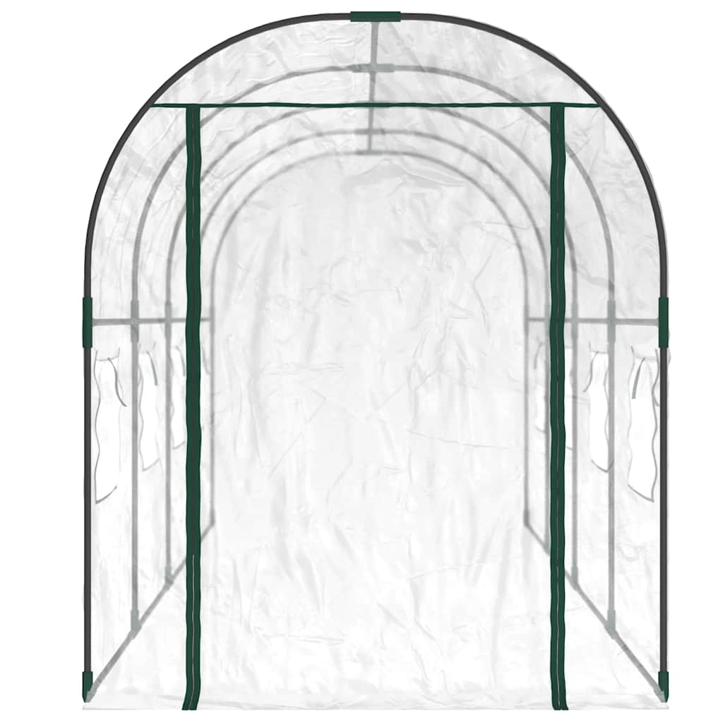 Staklenik prozirni 160x400x190 cm PVC i čelik obložen prahom