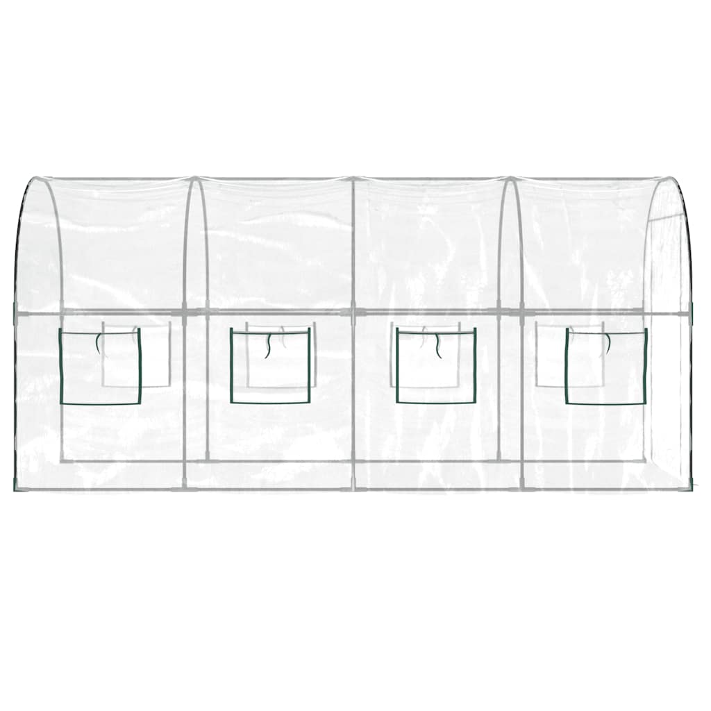 Staklenik prozirni 160x400x190 cm PVC i čelik obložen prahom