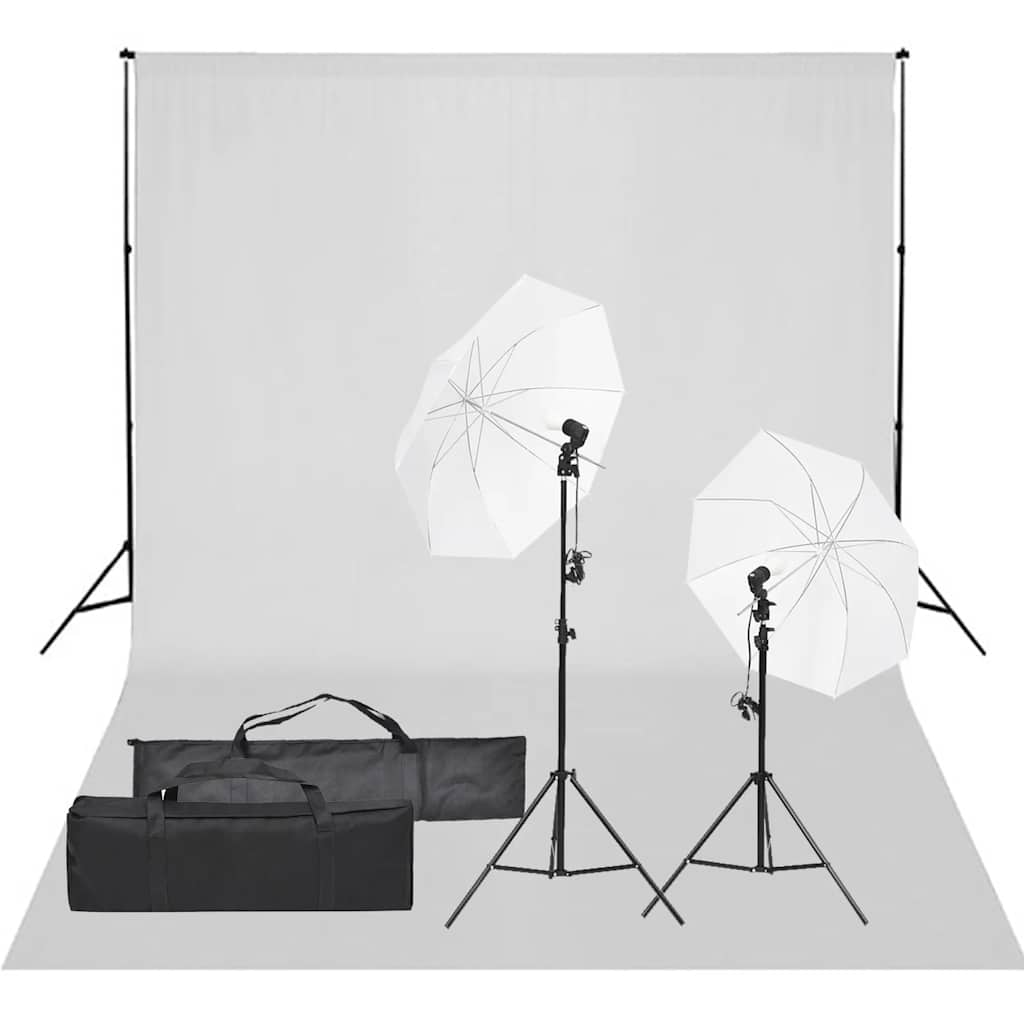 Fotografska studijska oprema sa setom svjetala i pozadinom