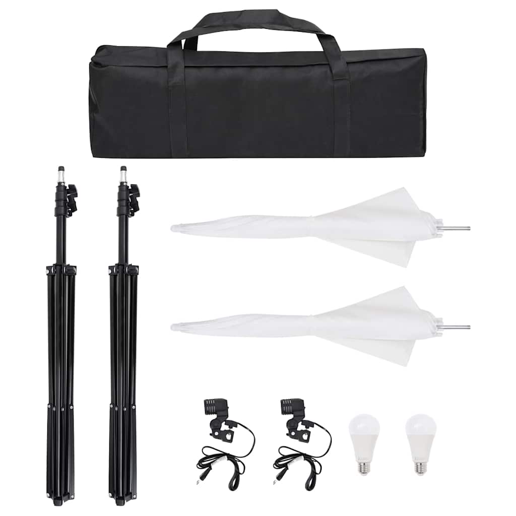 Fotografska oprema sa setom svjetala, pozadinom i reflektorom