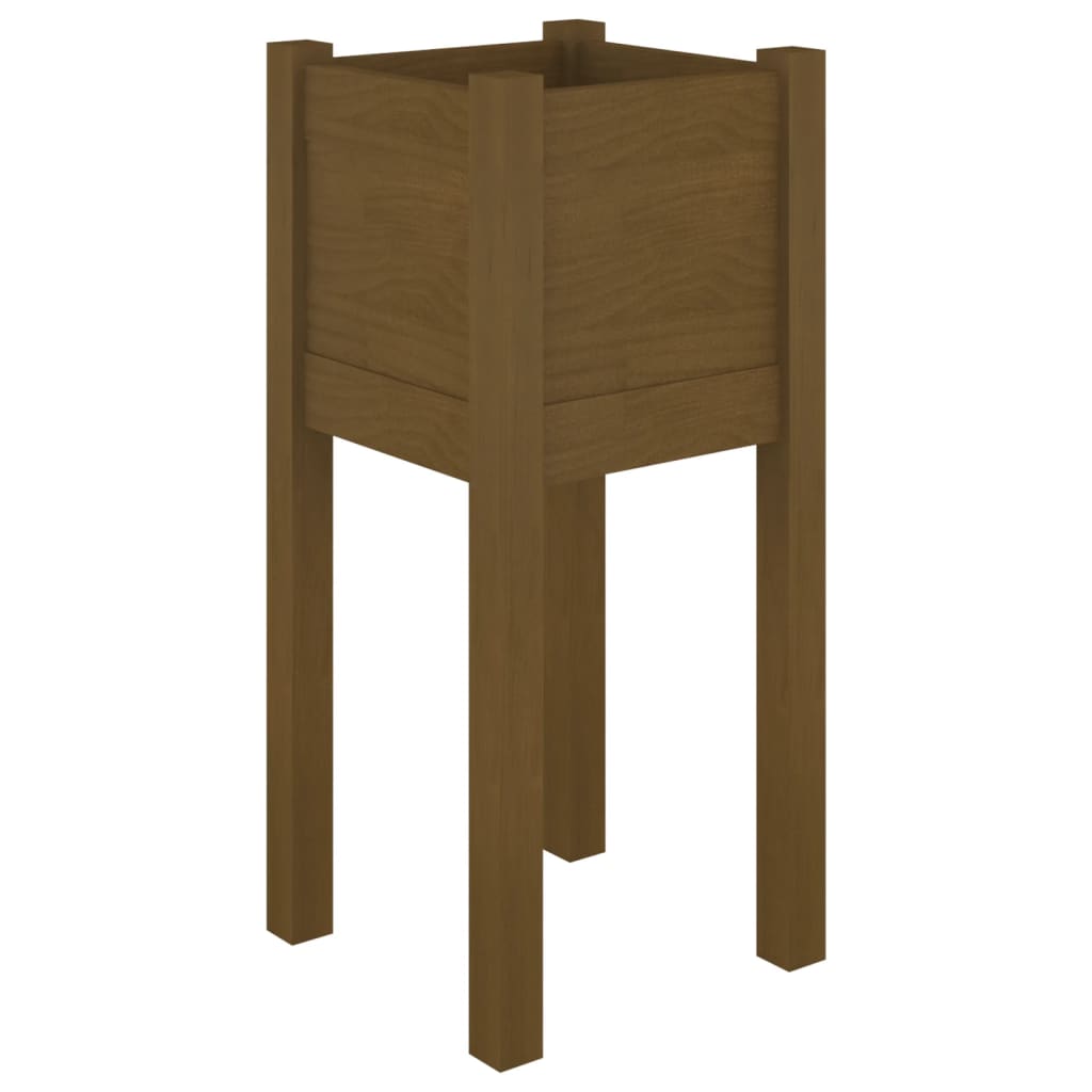 Vrtne sadilice 2 kom boja meda 31x31x70 cm od masivne borovine
