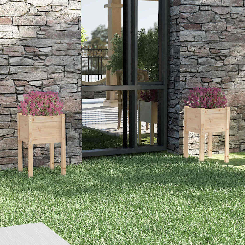 Vrtne sadilice 2 kom 40 x 40 x 70 cm od masivne borovine