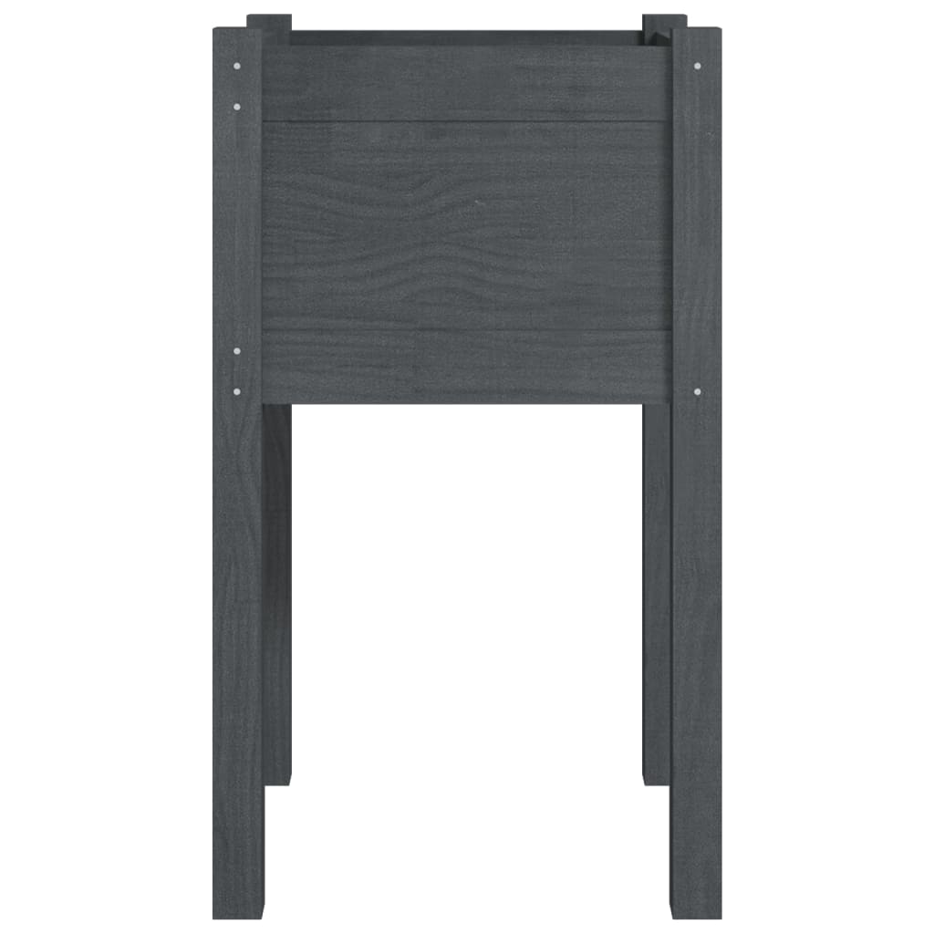 Vrtna sadilica siva 40 x 40 x 70 cm od masivne borovine
