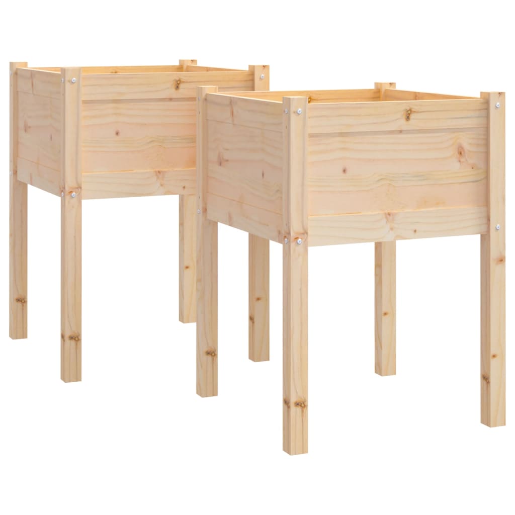 Vrtne sadilice 2 kom 50 x 50 x 70 cm od masivne borovine
