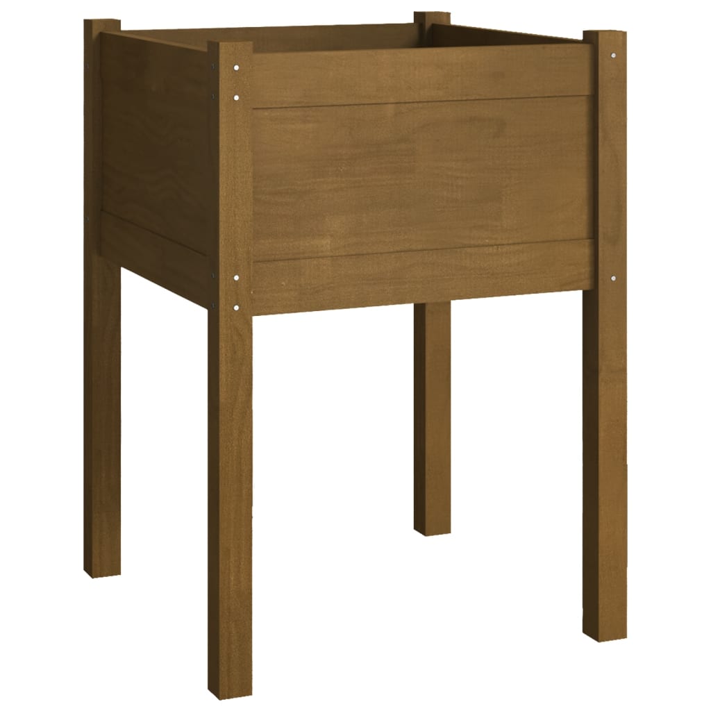 Vrtne sadilice 2 kom boja meda 50 x 50 x 70 cm masivna borovina