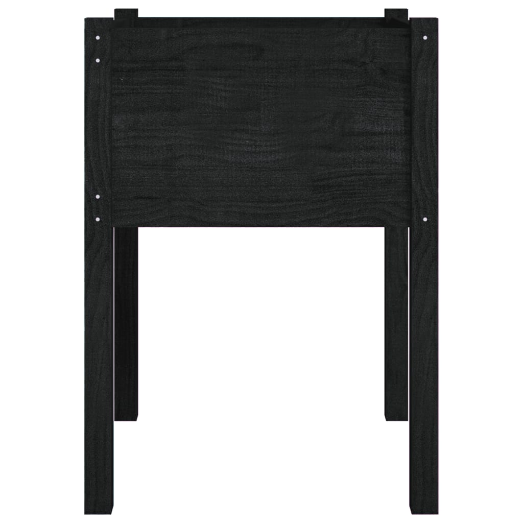 Vrtna sadilica crna 50 x 50 x 70 cm od masivne borovine